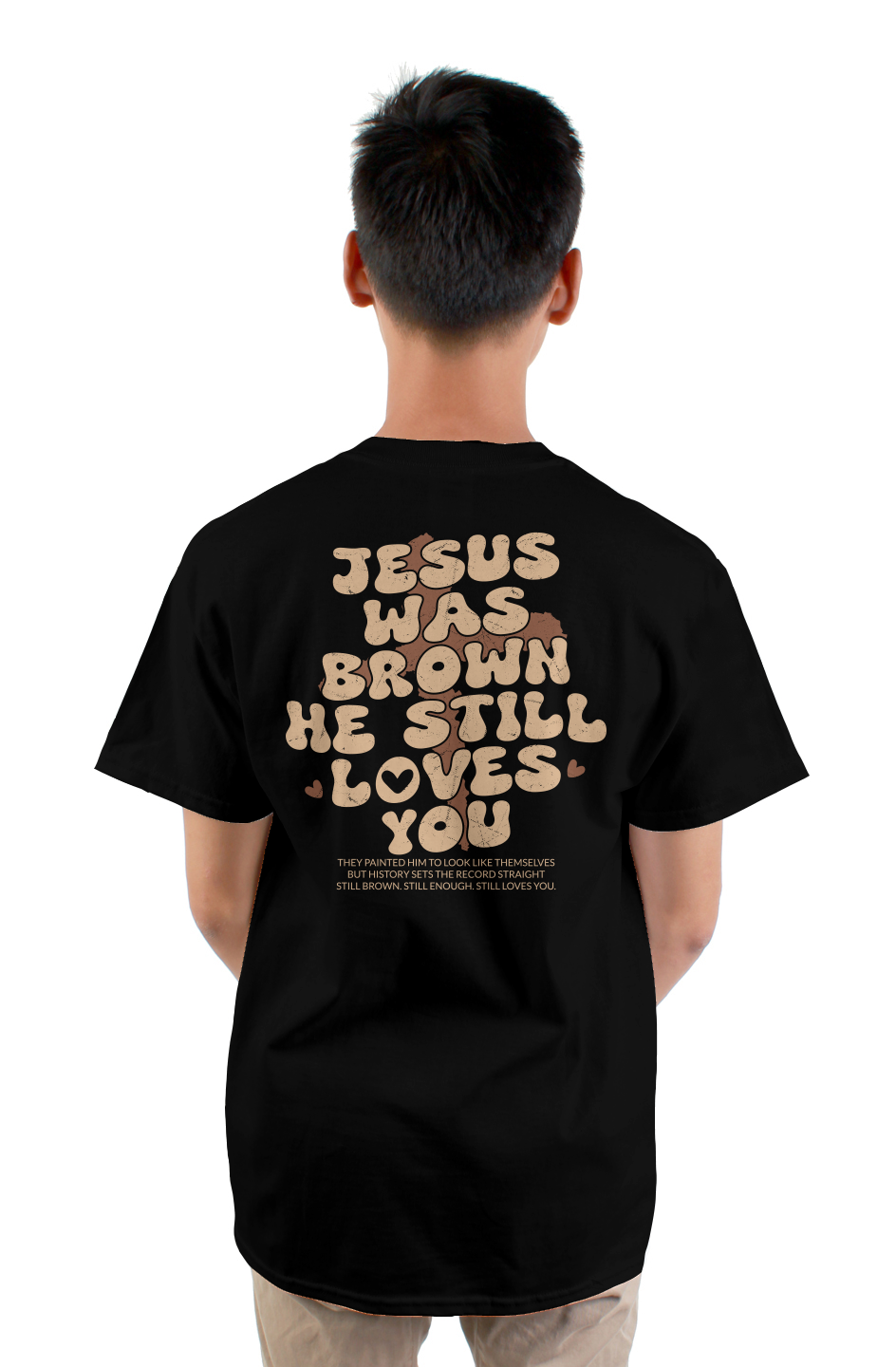 Jesus Was Brown — Back Print T-Shirt
