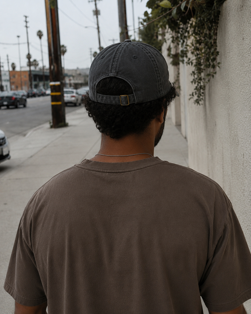 Black dad hat back